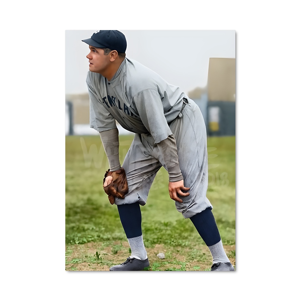 Poster Babe Ruth en Action – affiche Baseball